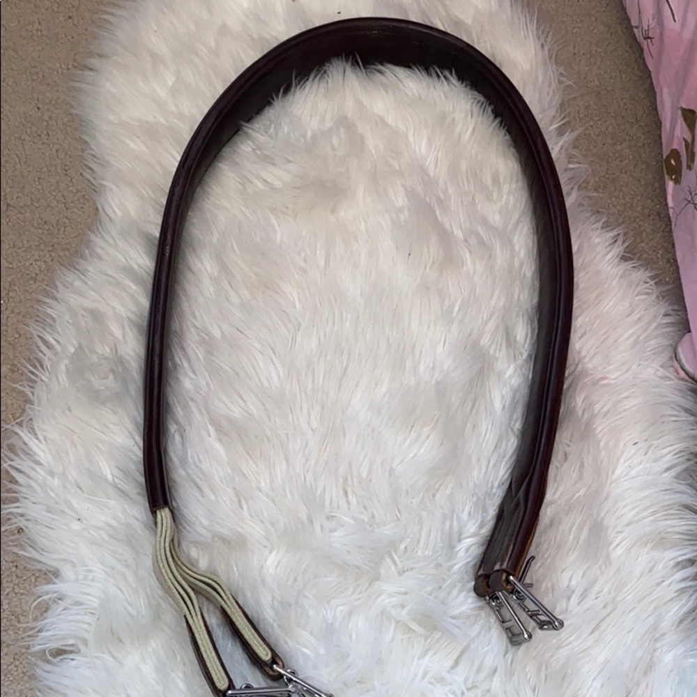 Dark brown leather girth
